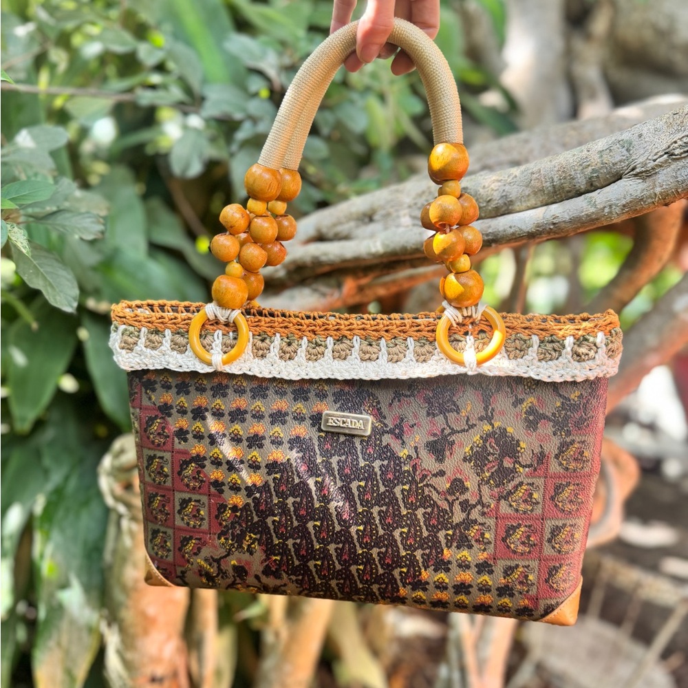 Escada Brown and Orange Shoulder Bag with Timeless Style